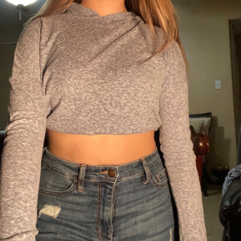 Casual Blue Grey Hoodie